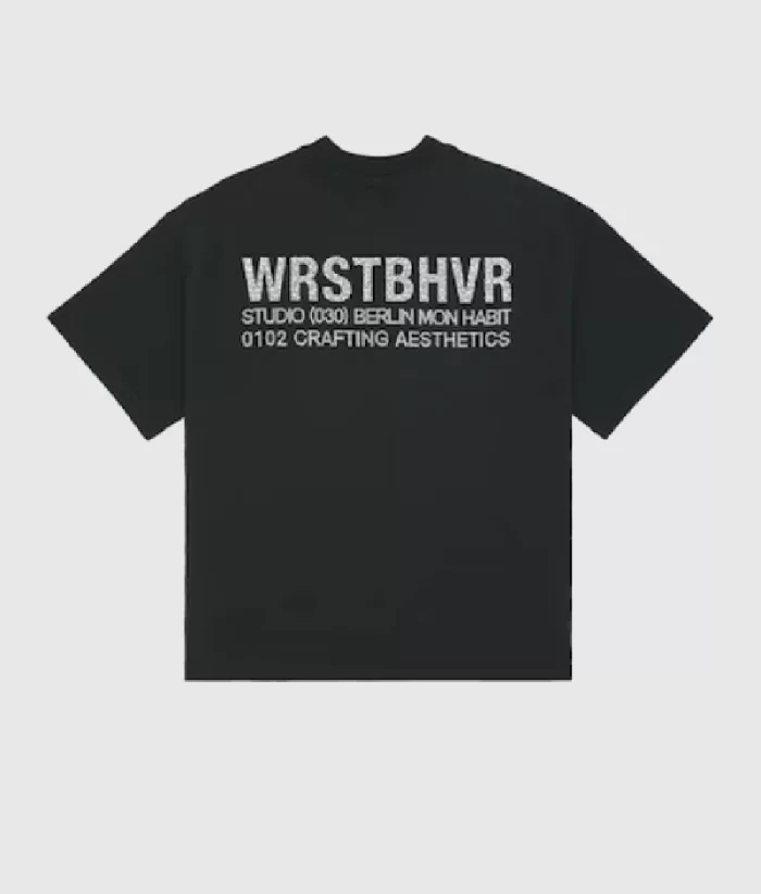 Wrst Bhvr Brand Casp Schwarz T-Shirt